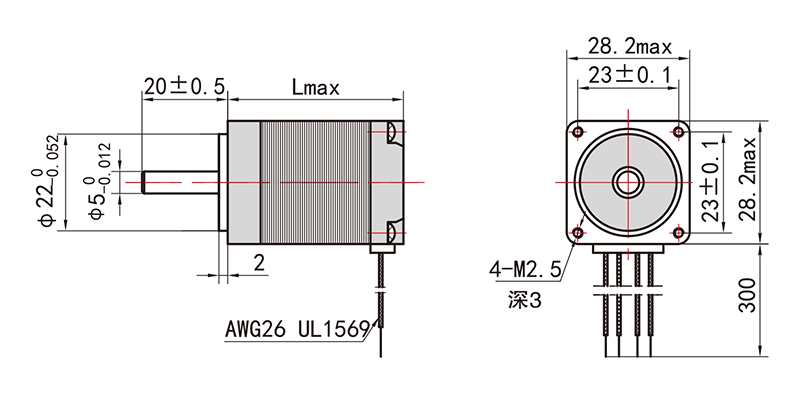 28系列步进电机NEMA11-11HS51