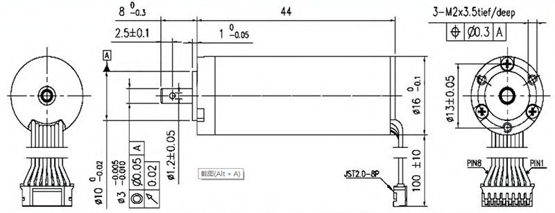 NAECH1644H系列空心杯电机-1644H3040